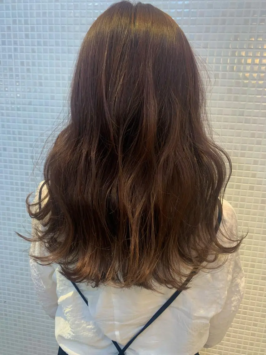 ロング カット パーマ 小沼采唯👧🏼 海好きオヌちゃんのヘアスタイル