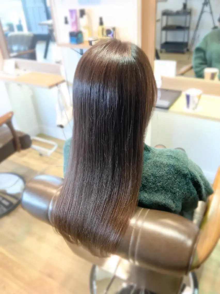 カラー ロング アッシュ アッシュグレー アッシュグレージュ 透明感カラー グレージュ カット ヘアカラー 堀 望美のヘアスタイル
