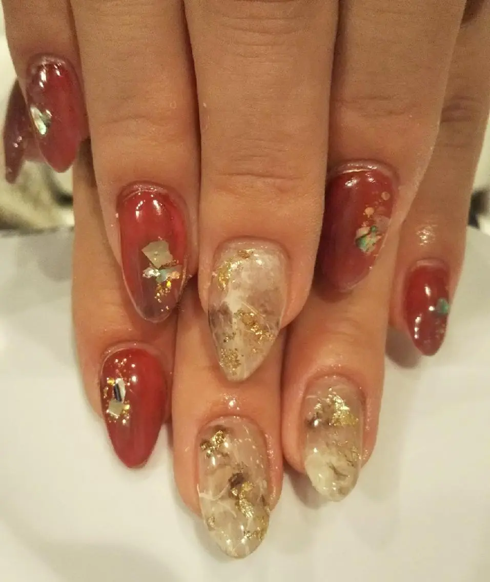ネイル ボルドー ハンドネイル private salon mieのネイルデザイン