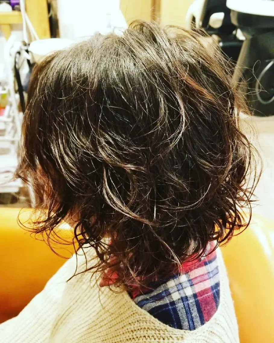 ショート パーマ 外国人風カラー レイヤーカット カット パーマ spa hair ark 富井直美のヘアスタイル