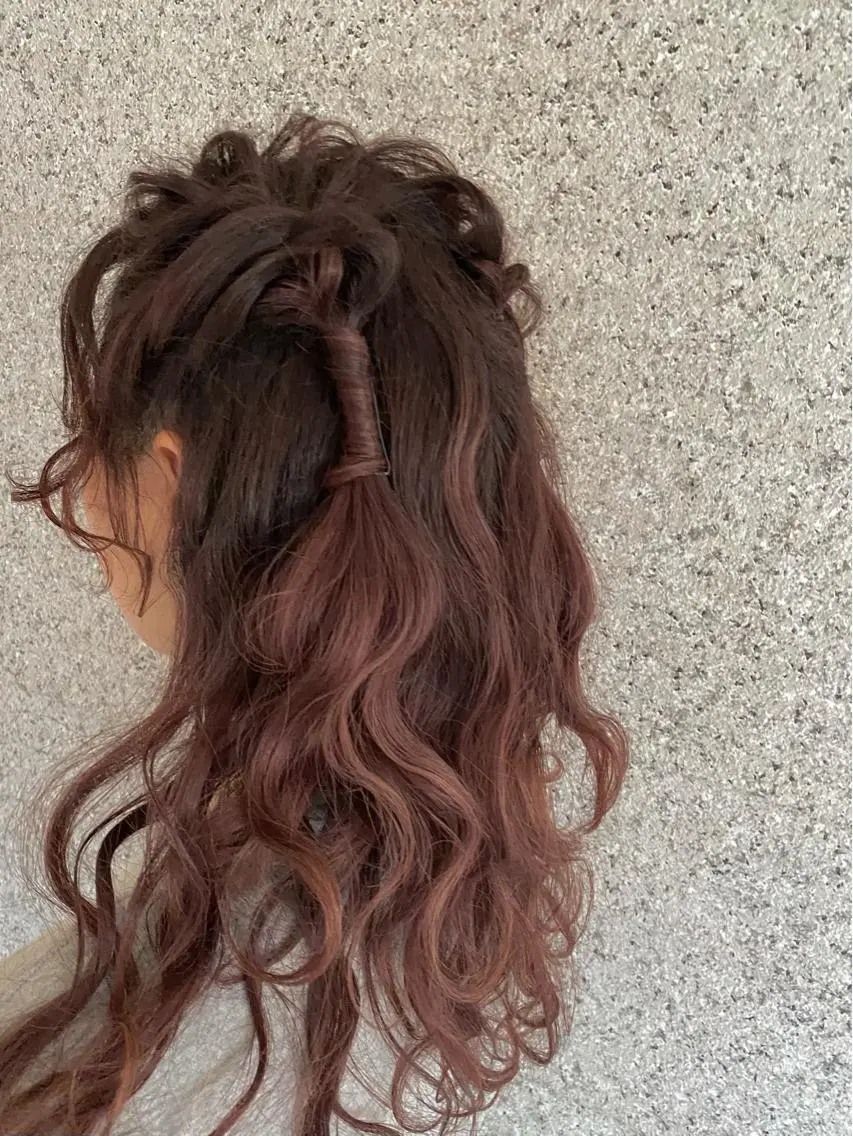 セミロング ヘアアレンジ 谷町/Le'a /竹原しおなのヘアスタイル