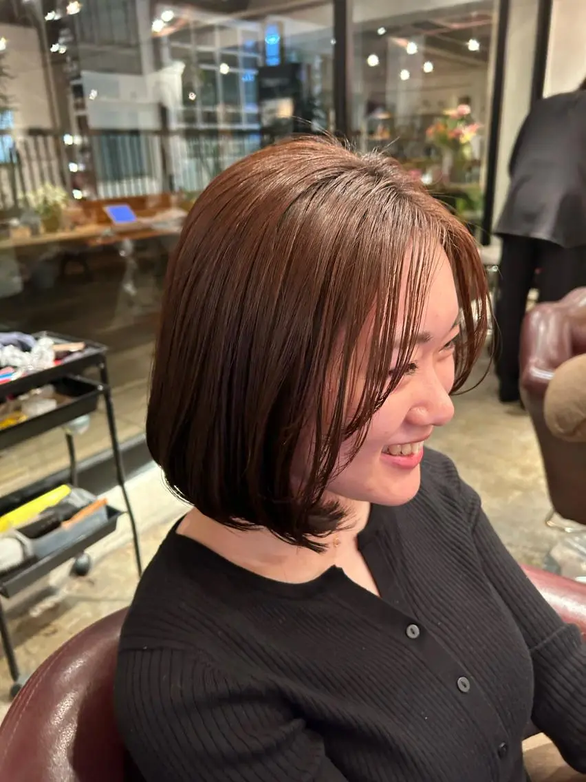 ミディアム カット アレンジ/新宿 透明感カラー/ヤノのヘアスタイル
