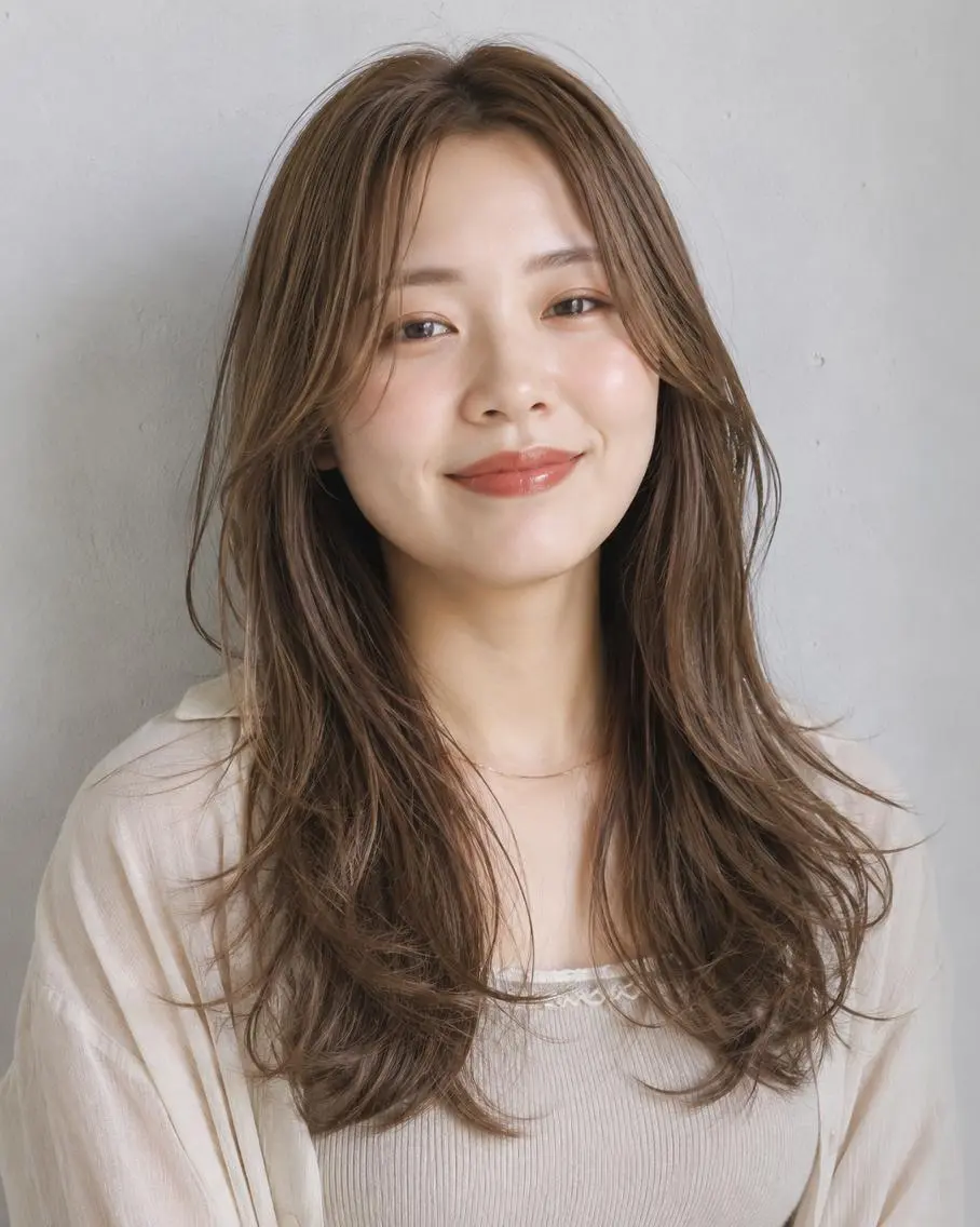 ロング ブリーチなし透明感 カラー🌷宮部楓奈のヘアスタイル