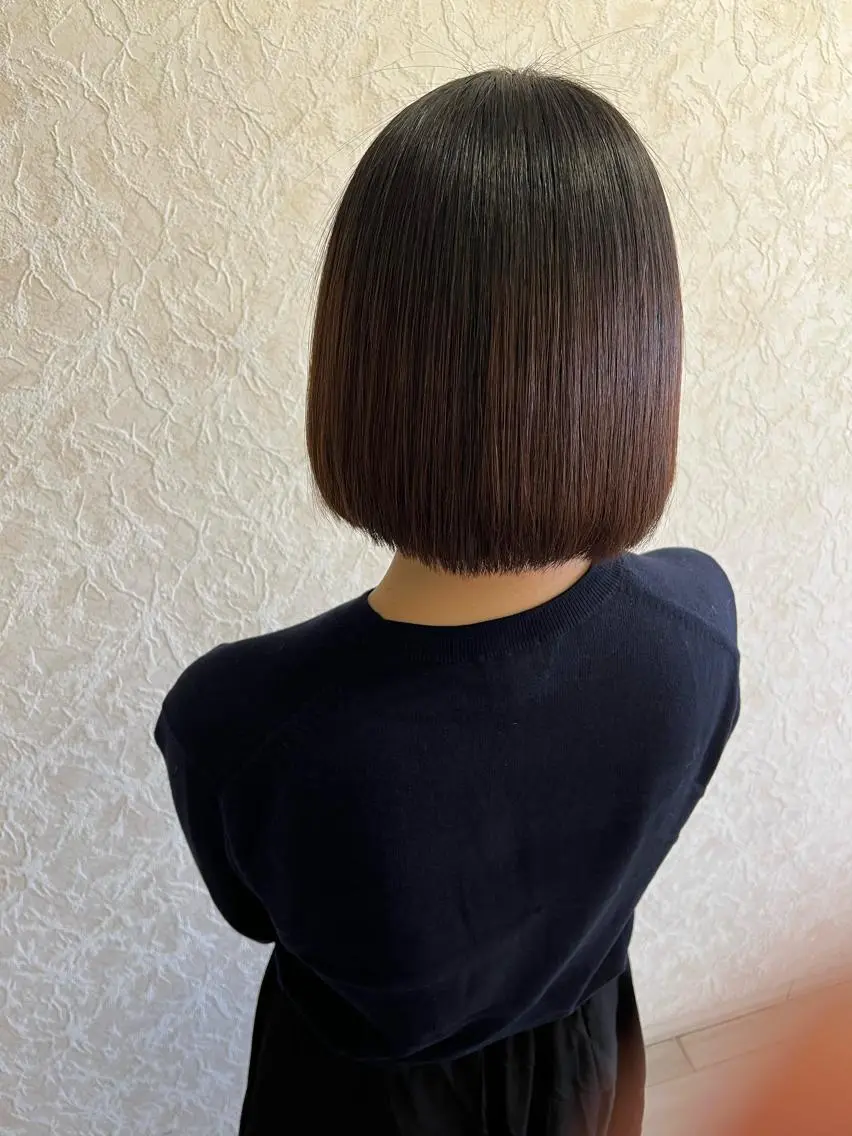 ショート ボブ 髪質改善 縮毛矯正 トリートメント カット ヘアカラー トリートメント ブリーチ/髪質改善/ レイヤー/YUTO‎のヘアスタイル