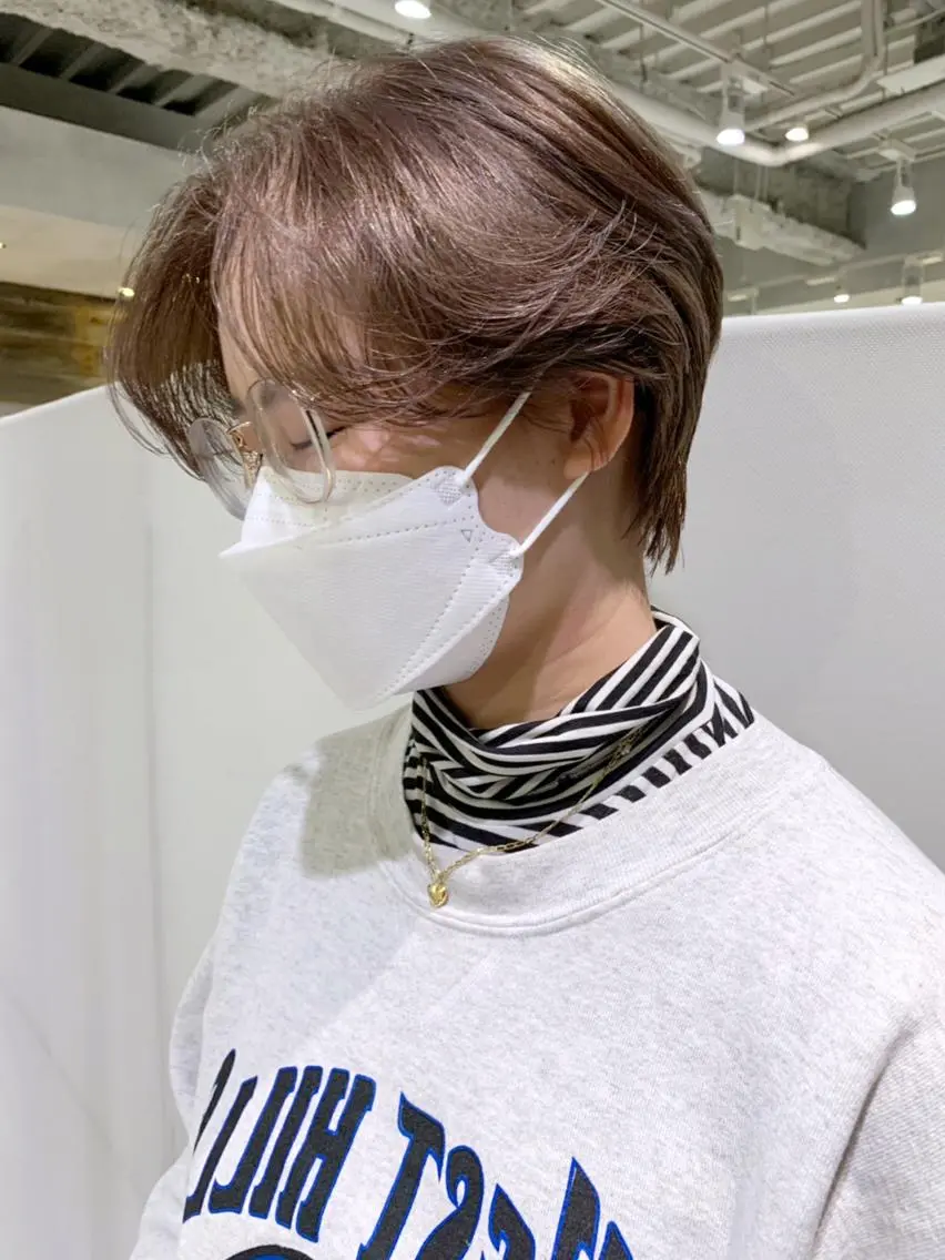 ショート カラー パーマ ヘアアレンジ ハンサムショート ショートヘア ITbyALBUM 中野店のヘアスタイル