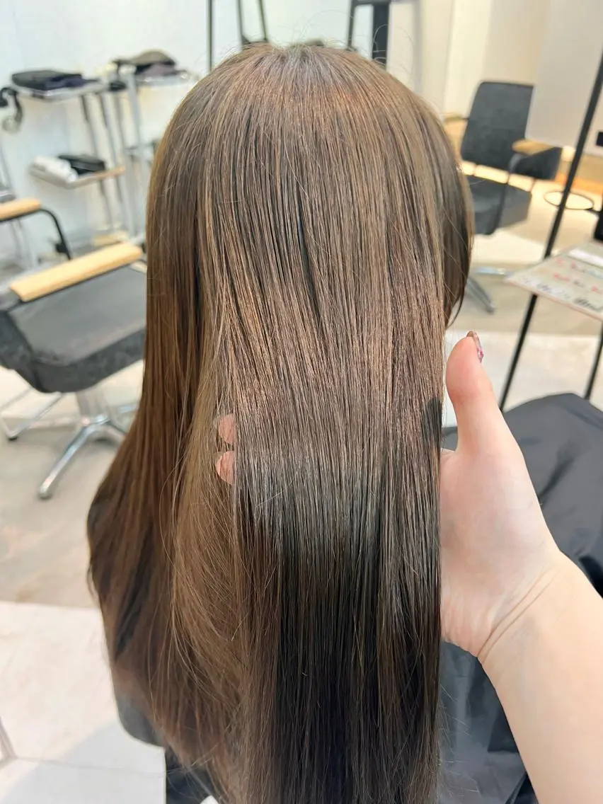 セミロング カラー 髪質改善 トリートメント 顔周りカット/透明感 カラー✂️MEIのヘアスタイル