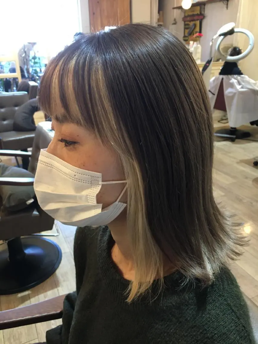 ミディアム カラー カット ヘアカラー トリートメント plaatje 義見のヘアスタイル