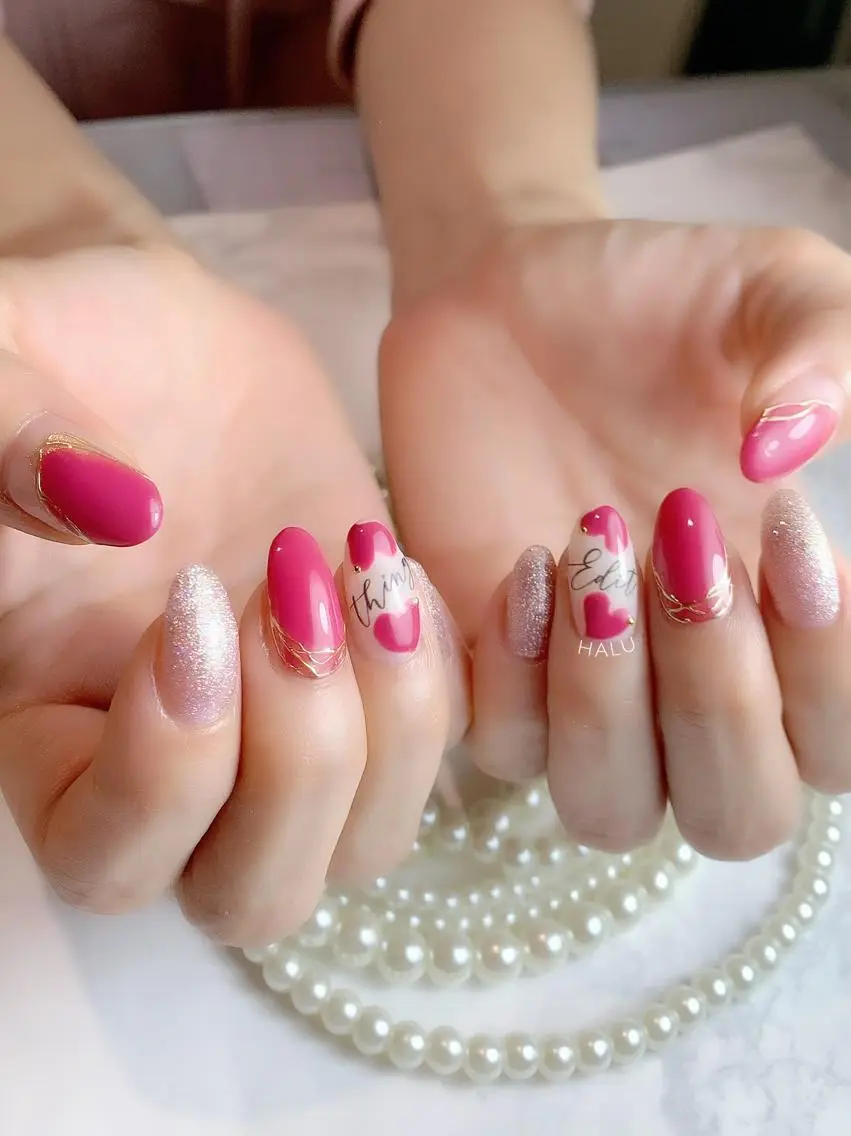ネイル バレンタイン HALU ハルのネイルデザイン
