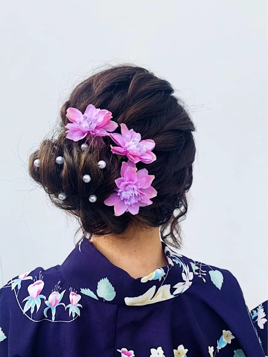 ミディアム 卒業式のヘアスタイル 京都最安価エクステ muuka🦋のヘアスタイル
