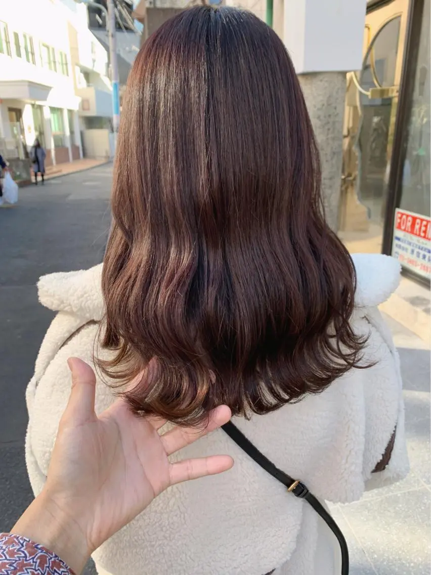 ミディアム アッシュ カット ヘアカラー トリートメント 高橋 一矢のヘアスタイル