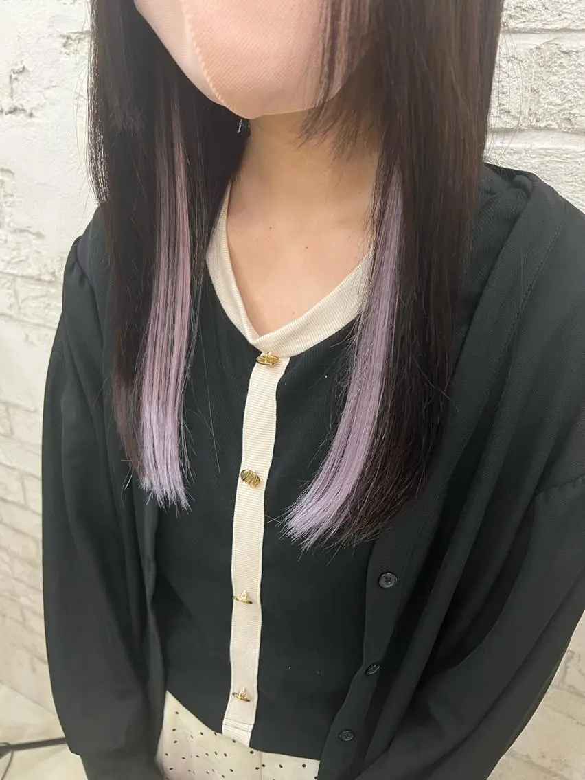セミロング エクステ エクステ＆艶カラー 🎀YURINA🎀のヘアスタイル