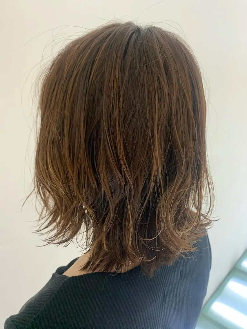 ショート ボブレイヤー ボブ 顔まわりレイヤー レイヤーカット 朝倉 美月のヘアスタイル