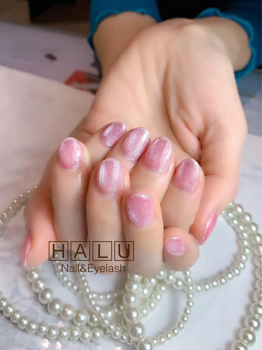 ネイル 桜ネイル マグネットネイル ピンク HALU ハルのネイルデザイン