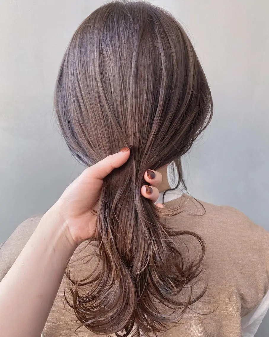 セミロング カラー カット ヘアカラー トリートメント Hatanaka Airiのヘアスタイル