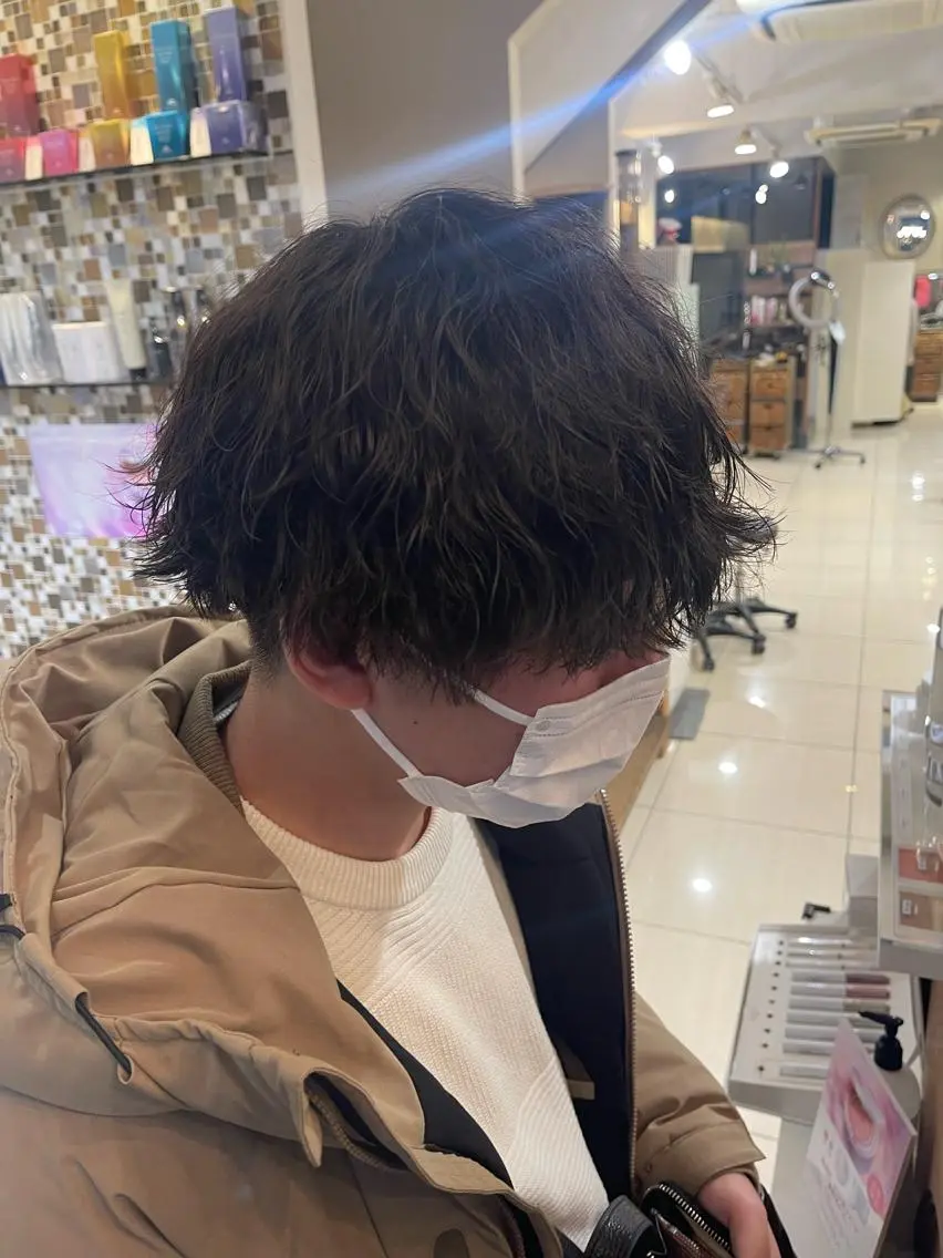 パーマ メンズ メンズパーマ カット ヘアカラー パーマ 山下 直人のヘアスタイル