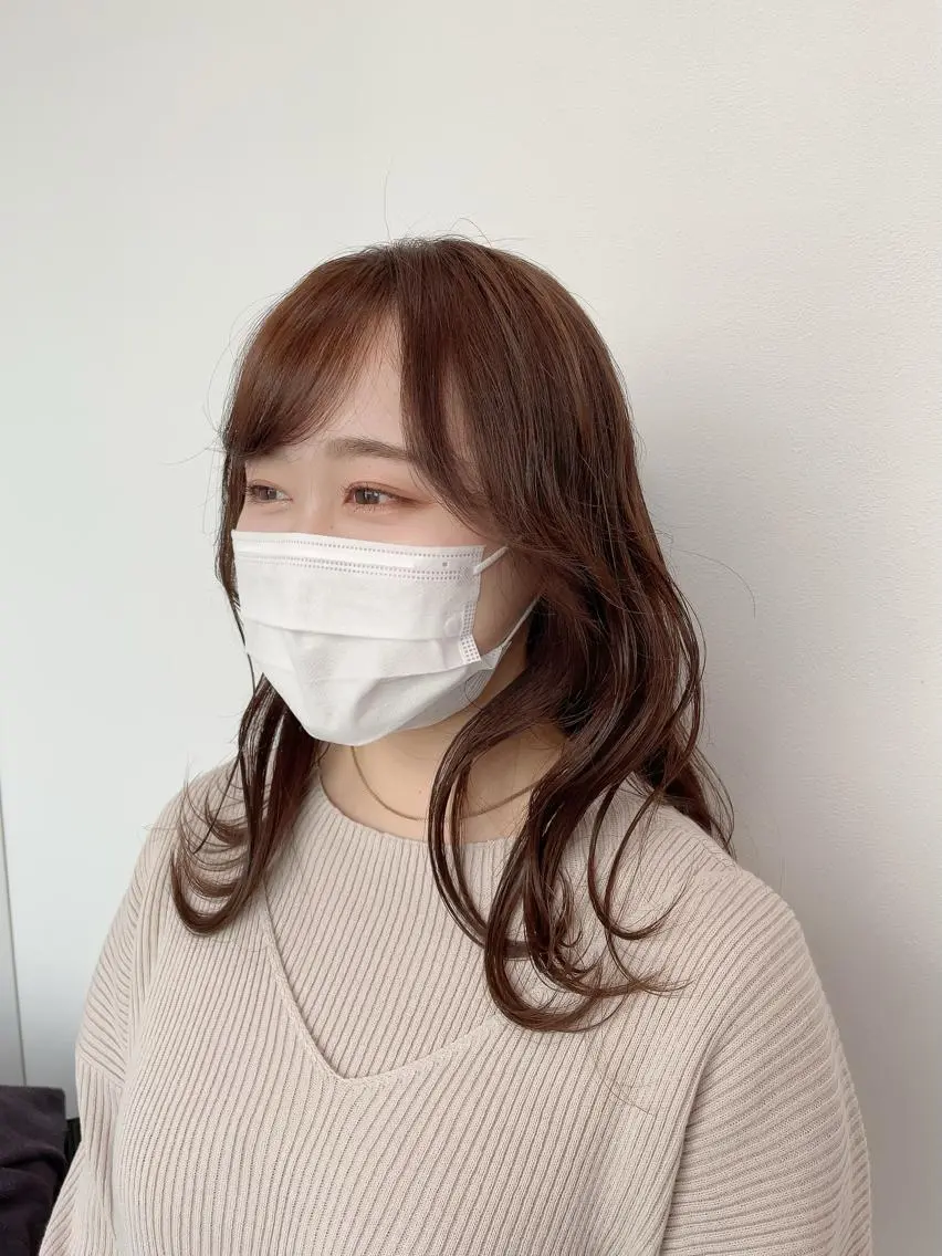 セミロング カラー 乾かすだけで美髪✨ 髪質改善専門/鈴木遼のヘアスタイル