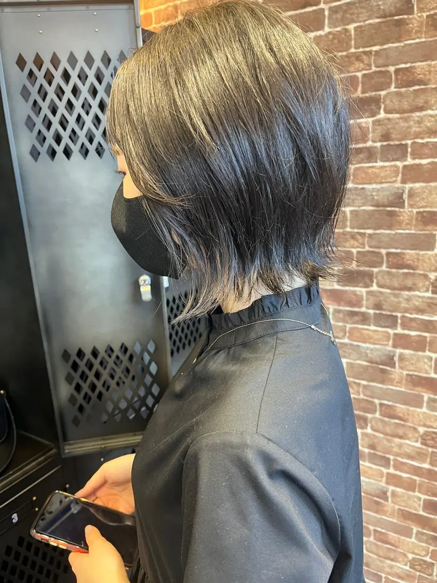 ショート カラー パーマ ヘアアレンジ メンズ キッズ ネイル マツエク・マツパ アイブロウ メンズハイライト メンズパーマ ブラウンカラー ケアカラー 透明感カラー 久木原 ゆりのヘアスタイル