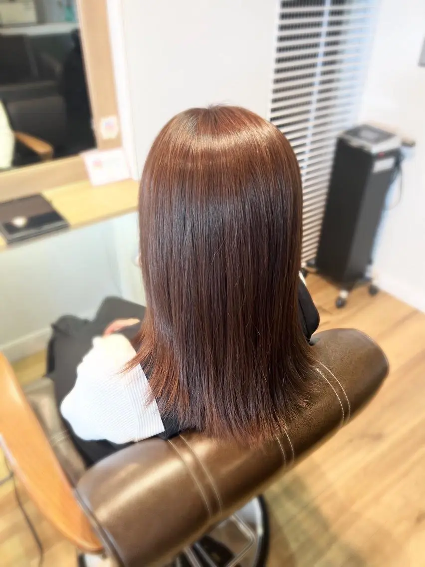 セミロング カラー ベージュカラー ブラウンカラー ブラウンベージュ ナチュラルブラウン ヘアカラー トリートメント 堀 望美のヘアスタイル