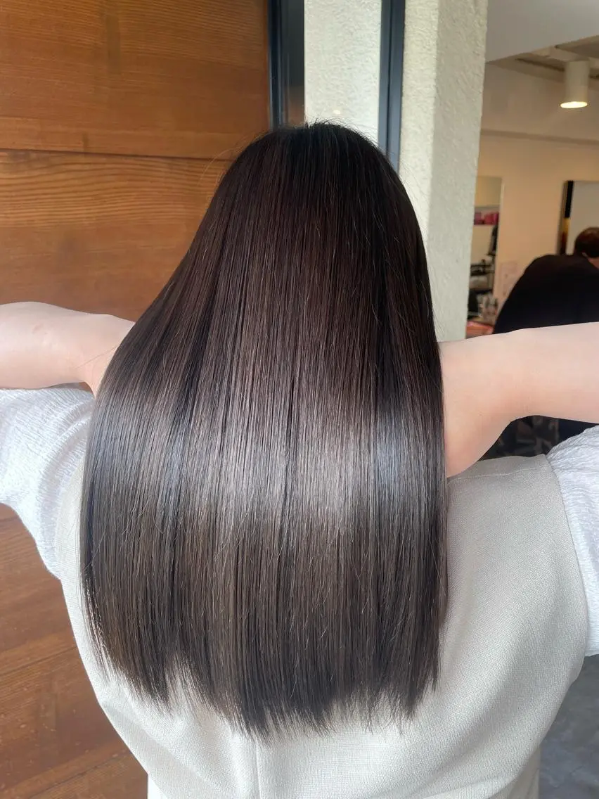 ロング 髪質改善 縮毛矯正 トリートメント IORI #韓国ヘア#髪質改善のヘアスタイル