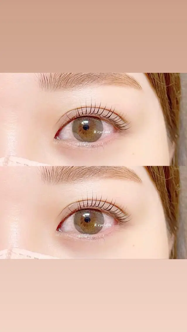セミロング カラー パーマ ヘアアレンジ メンズ キッズ ネイル マツエク・マツパ アイブロウ マツパ 𝑹 eyelashのマツエク・マツパデザイン