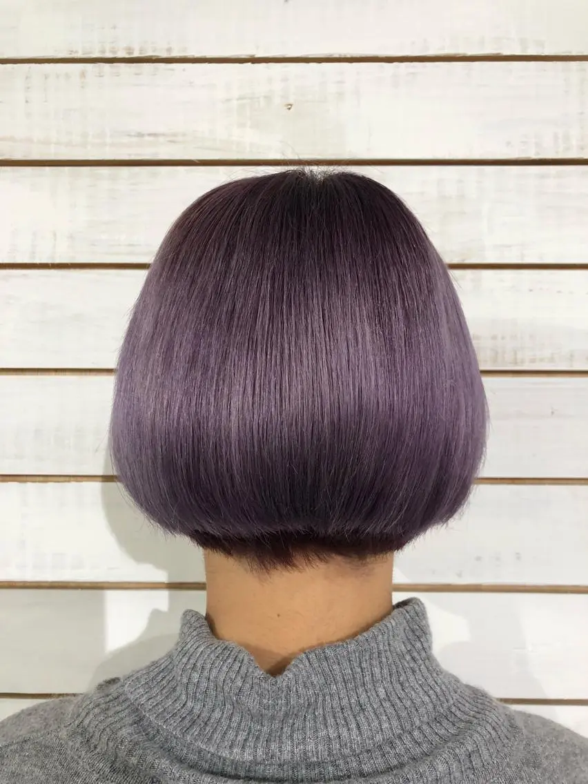 ショート カラー パープルカラー カット ヘアカラー トリートメント 🧡艶髪/エクステ 🫧🧡YUKI❄️のヘアスタイル