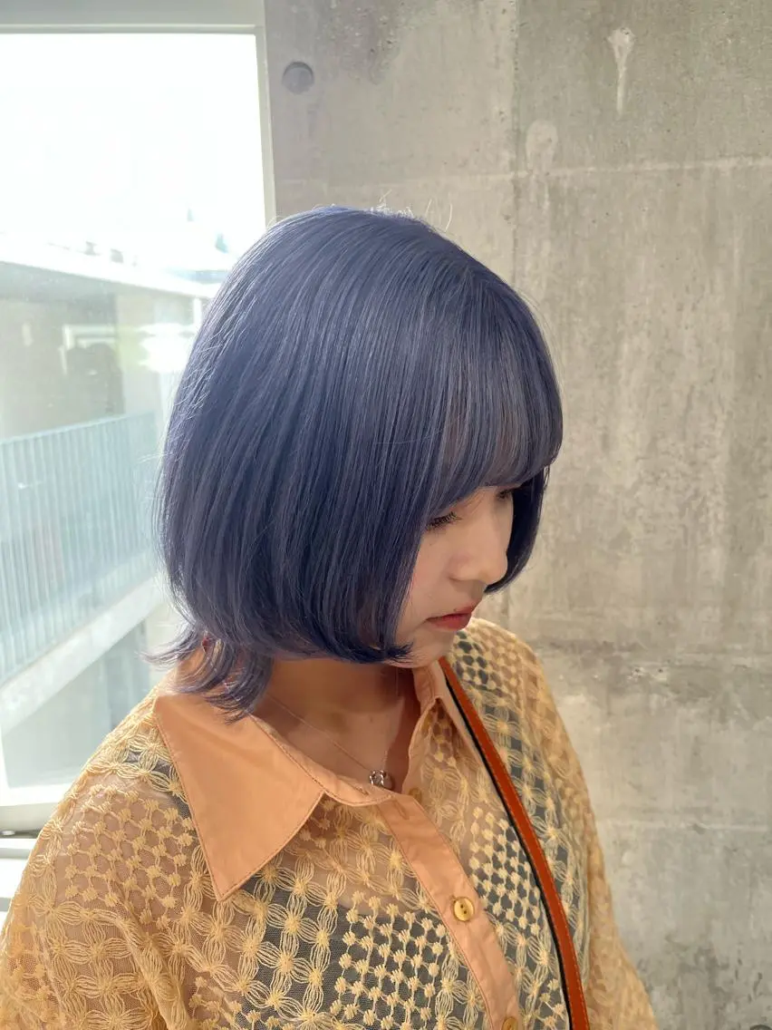 カラー アッシュ アッシュグレー アッシュグレージュ バレイヤージュ ミストバング 🫧似合わせデザイン 🫧MIKU🪼のヘアスタイル