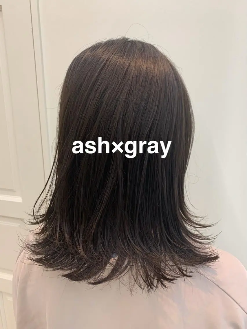 ミディアム アッシュ PAIR DAISUKEのヘアスタイル