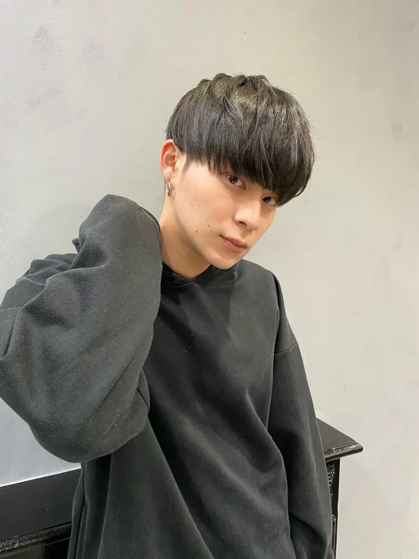 ショート パーマ メンズ センターパート ／植田のヘアスタイル