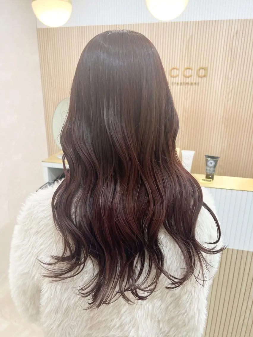 セミロング カット ヘアカラー トリートメント ヘッドスパ mina .のヘアスタイル