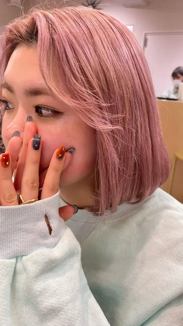 ミディアム カラー ヘアカラー トリートメント 松永 梨央のヘアスタイル