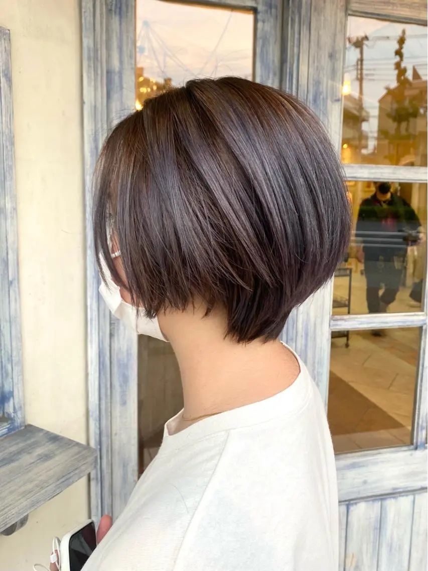 ショート カラー 丸みショート ショートヘア 森 早希絵のヘアスタイル