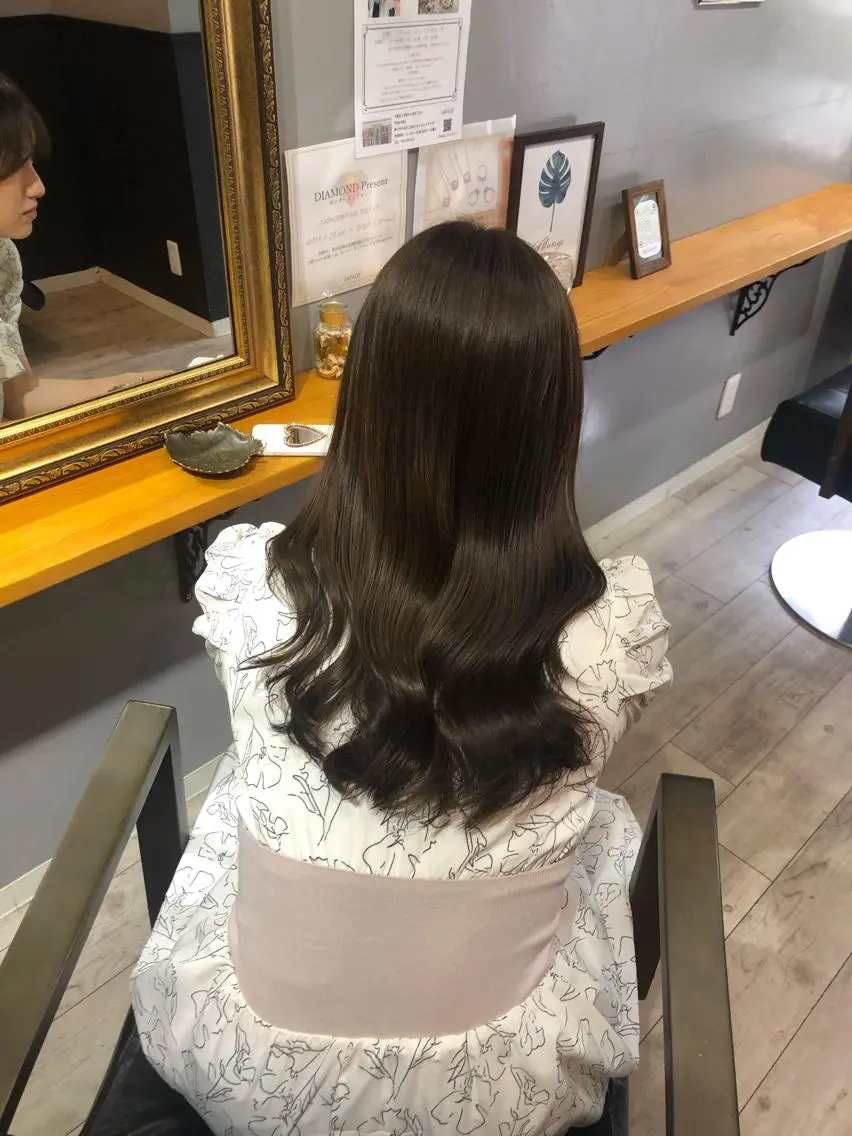 セミロング カラー 渡辺俊介 暗髪カラー /美髪矯正/髪質改善のヘアスタイル