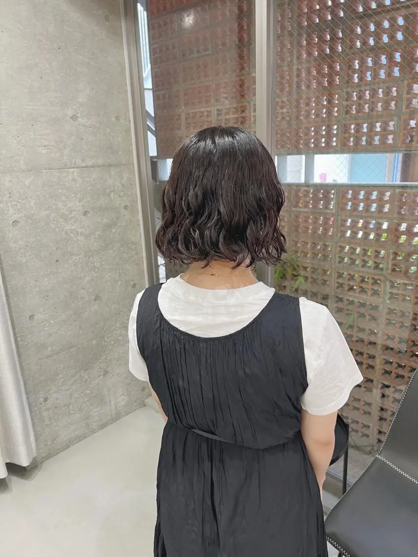 パーマ カット パーマ トリートメント ボブパーマコテ巻き風 パーマNo1深江秀平のヘアスタイル