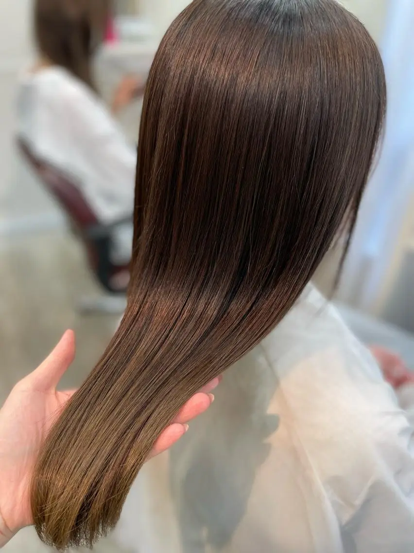 ロング カラー ヘアカラー トリートメント 韓国ヘア🤍髪質改善 🇰🇷AKANEのヘアスタイル