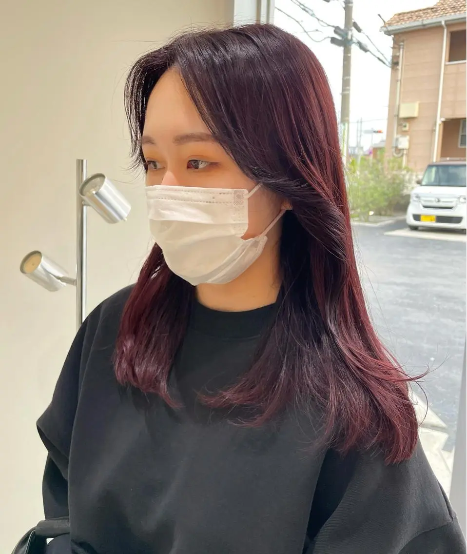 セミロング カラー mir MIYUのヘアスタイル