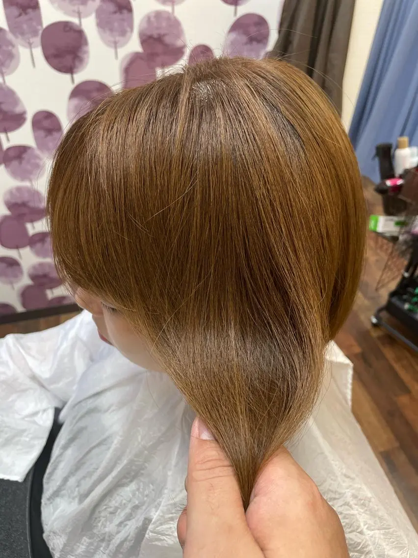 ミディアム カラー アッシュ ベージュカラー オーガニックカラー Bibide- Babide艶髪のヘアスタイル