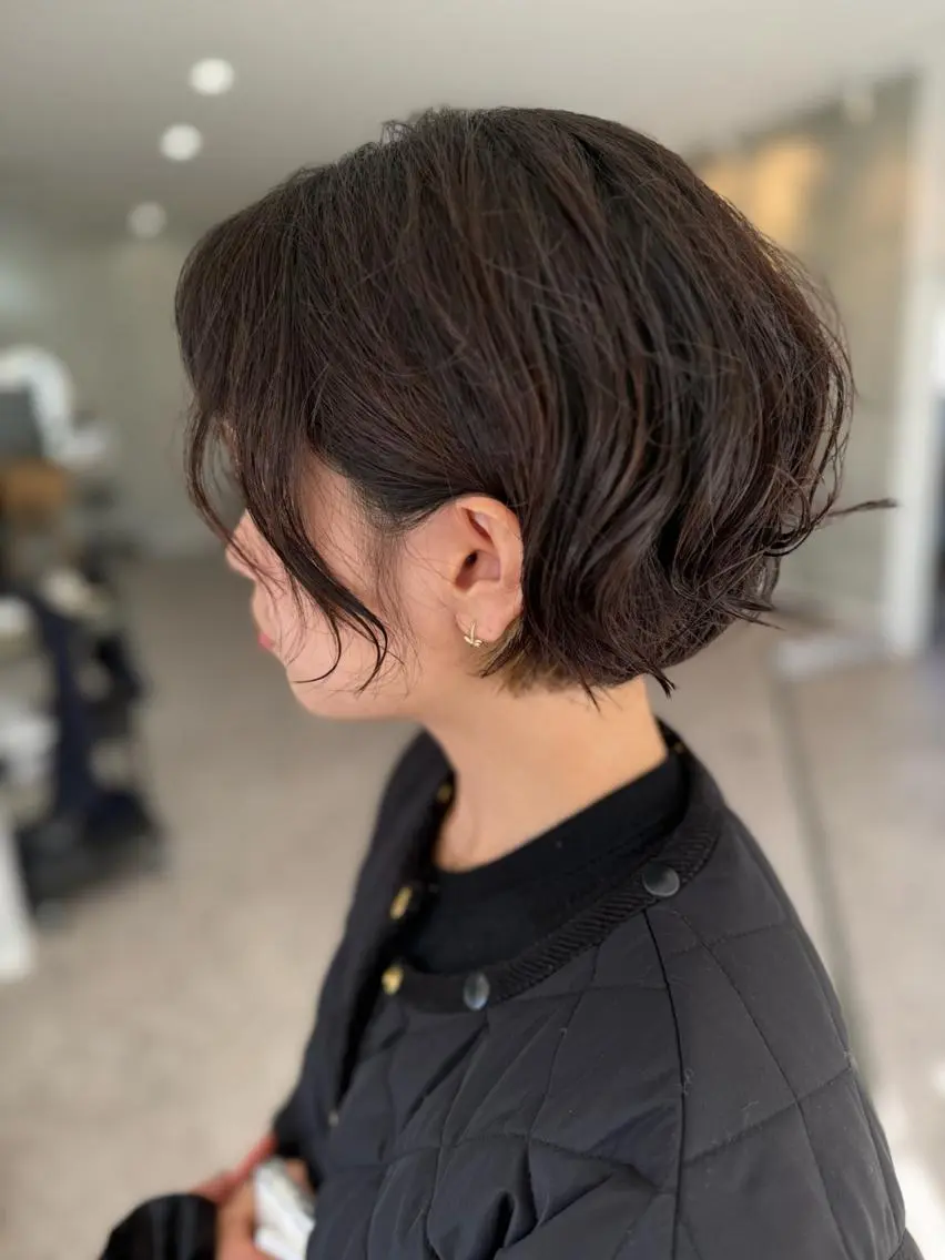 ショート パーマ ボブ カット パーマ トリートメント 🤍NAOMI _Naniのヘアスタイル