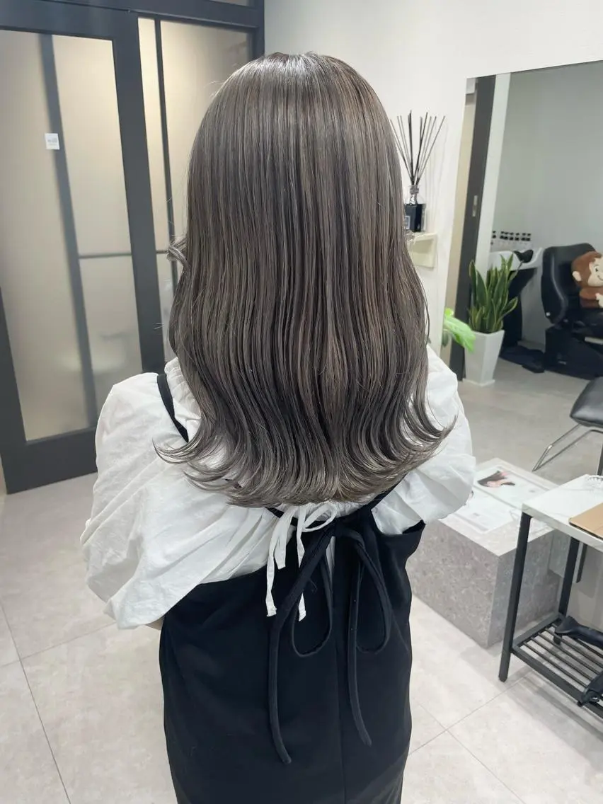 セミロング カラー カット ヘアカラー 髪質改善will hairdesignのヘアスタイル