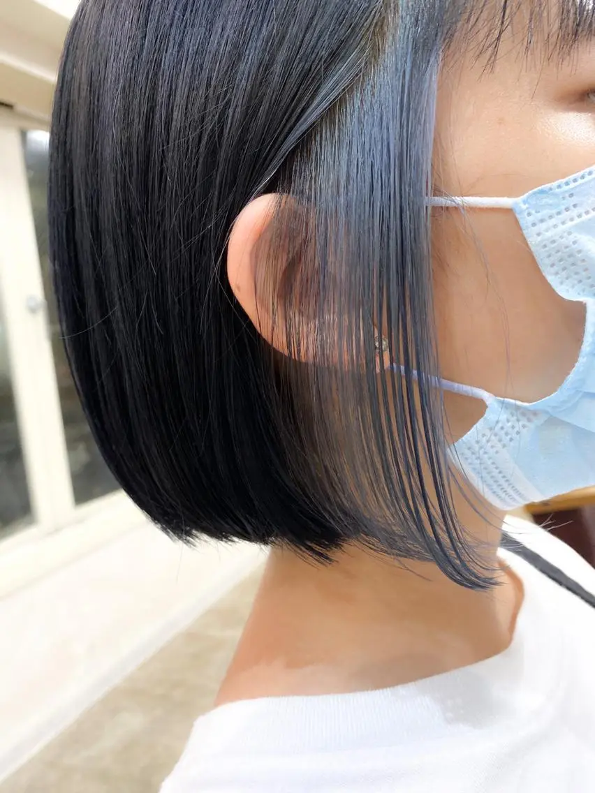 ショート カラー アッシュ ブルーカラー ブルーアッシュ イヤリングカラー インナーカラー ヘアカラー ミニモお気に入り数 No.1宍戸雄弥のヘアスタイル