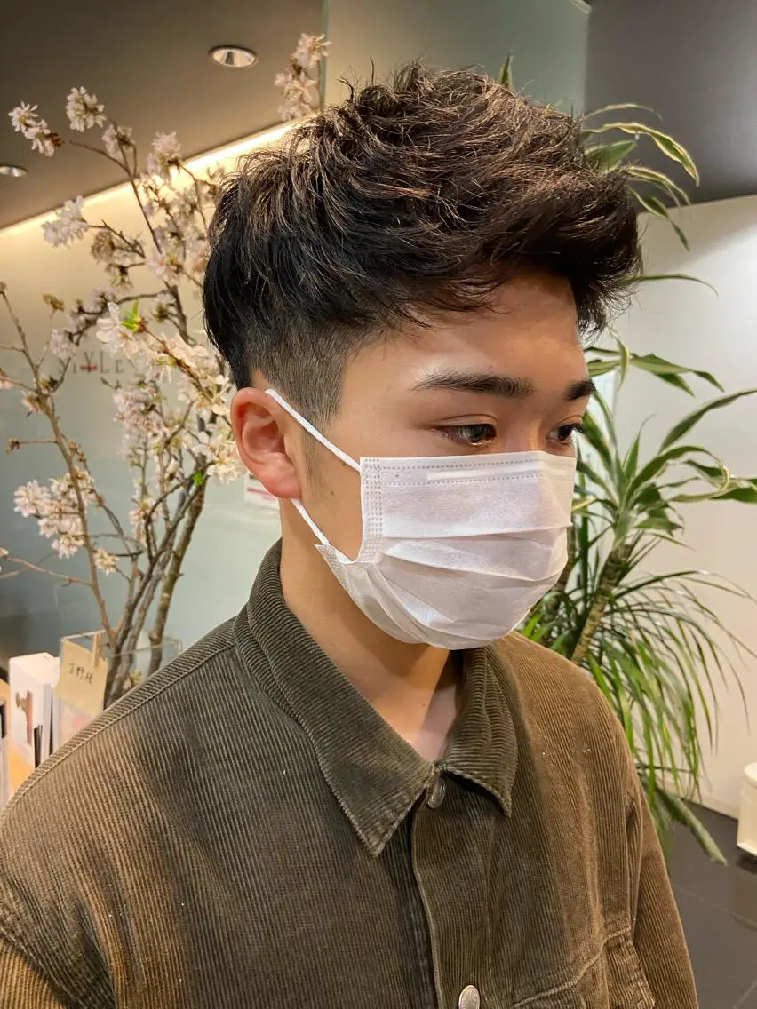 ショート メンズ モヒカン 髪質改善・ボブ・ ショート 丸毛一輝のヘアスタイル
