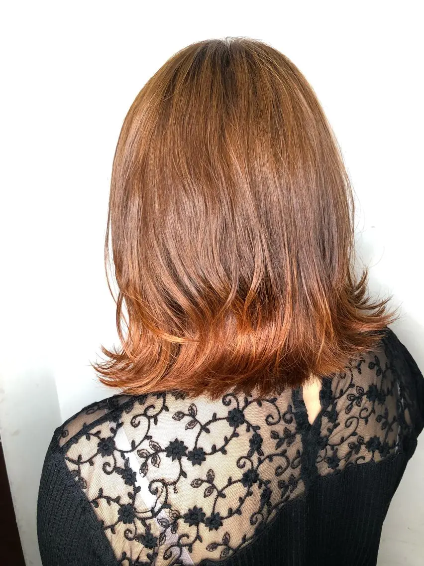 ミディアム カラー パーマ ヘアアレンジ 高橋 隆一のヘアスタイル