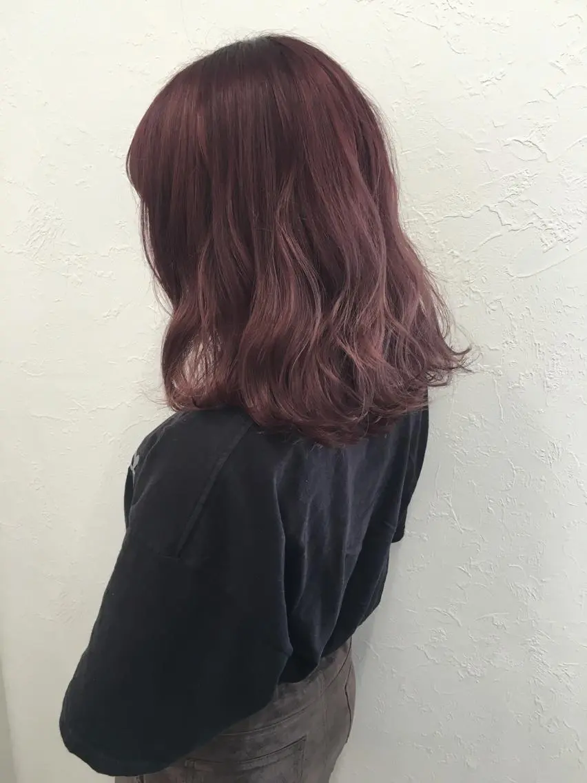 セミロング カラー ブリーチ ケアブリーチ ダブルカラー ラベンダーカラー ピンクカラー ヘアカラー 🤍2nd🤍田所 美希のヘアスタイル