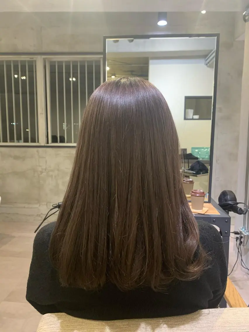 セミロング カラー パーマ ヘアアレンジ メンズ ネイル ベージュカラー ダブルカラー グレージュ ミルクティーベージュ カット ヘアカラー トリートメント Sia中野新橋 『JUNYA』のヘアスタイル