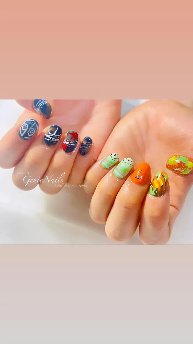メンズ ネイル アートネイル フットネイル メンズネイル シンプルネイル 冬ネイル Genie Nailsのネイルデザイン