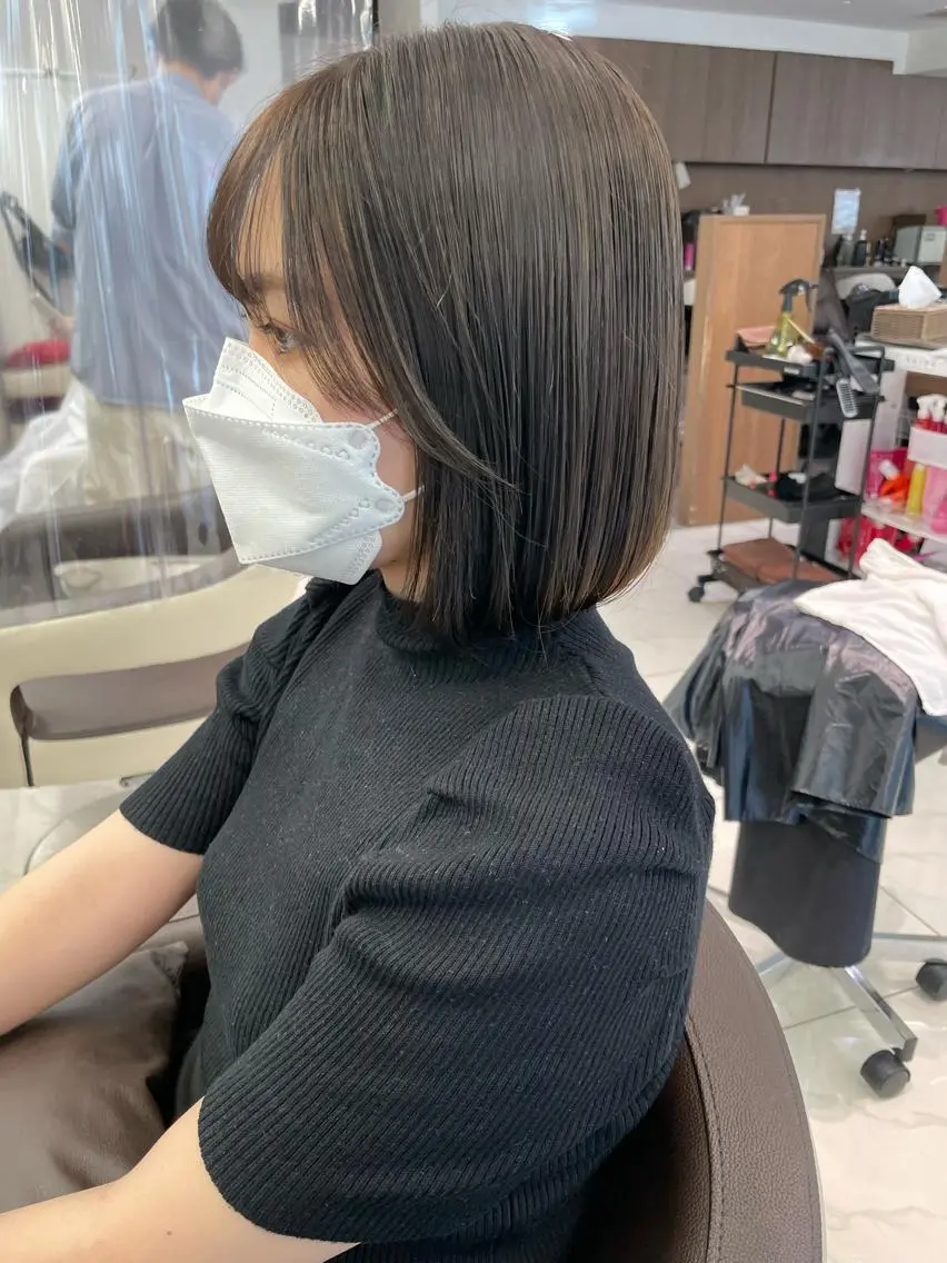 ミディアム カラー ベージュカラー ヘアカラー トリートメント 店長福島成美/髪質 改善縮毛矯正/カラーのヘアスタイル