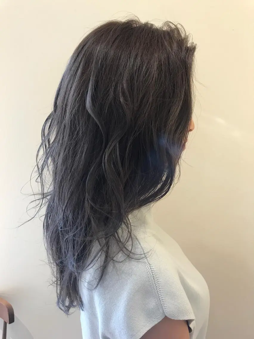 セミロング カラー 艶髪育成サロン 京橋 shinのヘアスタイル