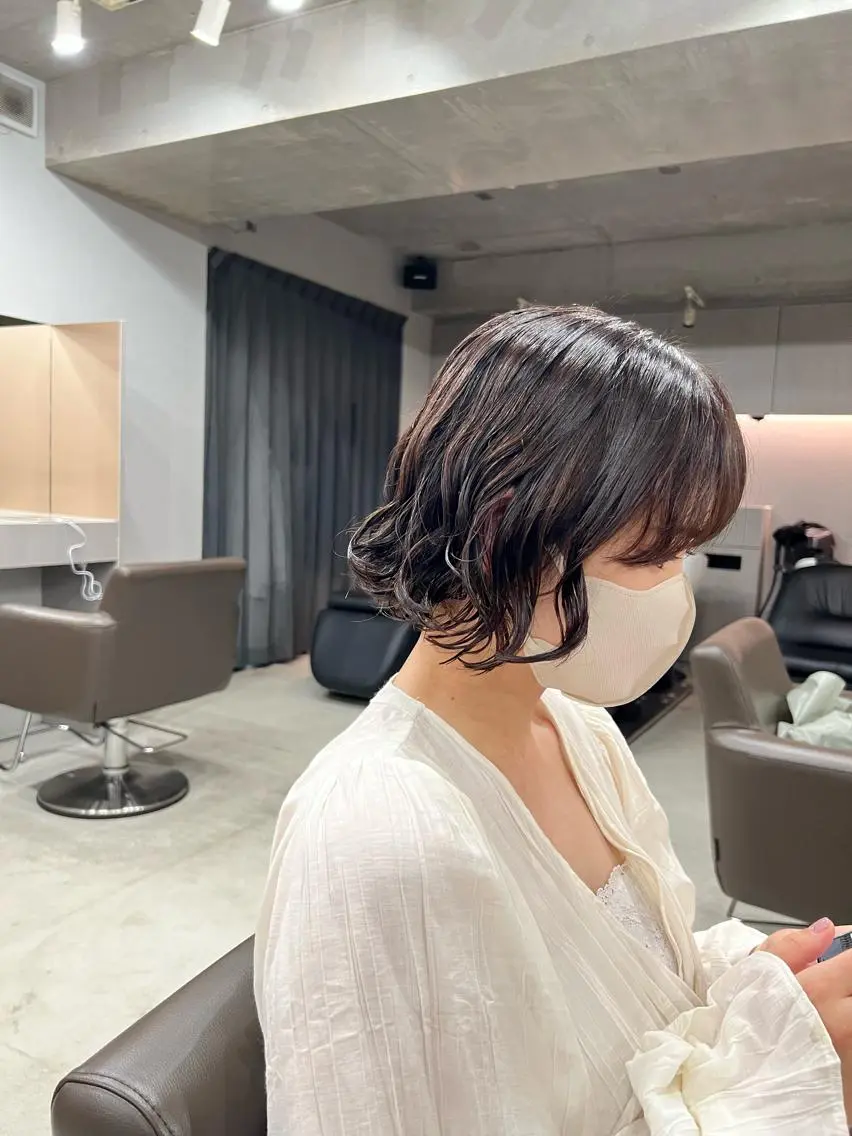 パーマ カット パーマ トリートメント ボブパーマコテ巻き風 パーマNo1深江秀平のヘアスタイル