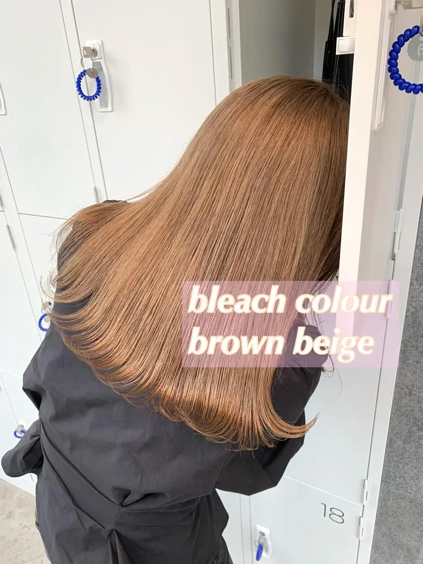セミロング カラー ベージュカラー ブリーチ ブラウンカラー ブラウンベージュ トリートメント ヘアカラー Kana 🍋 ハイトーン【高円寺】のヘアスタイル