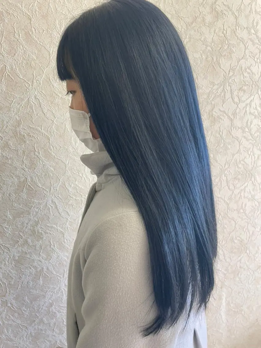 セミロング パーマ ヘアアレンジ カラー セミロングパーマ アディクシーカラー アッシュ バレイヤージュ ミストバング 【N°deseo】 吉祥寺のヘアスタイル