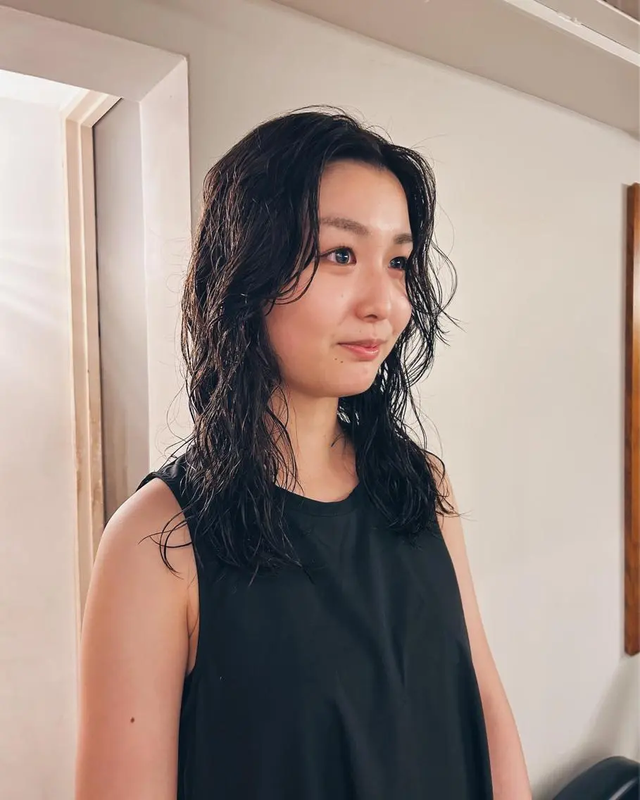 セミロング パーマ トリートメント 似合わせパーマ 🌼カンナのヘアスタイル
